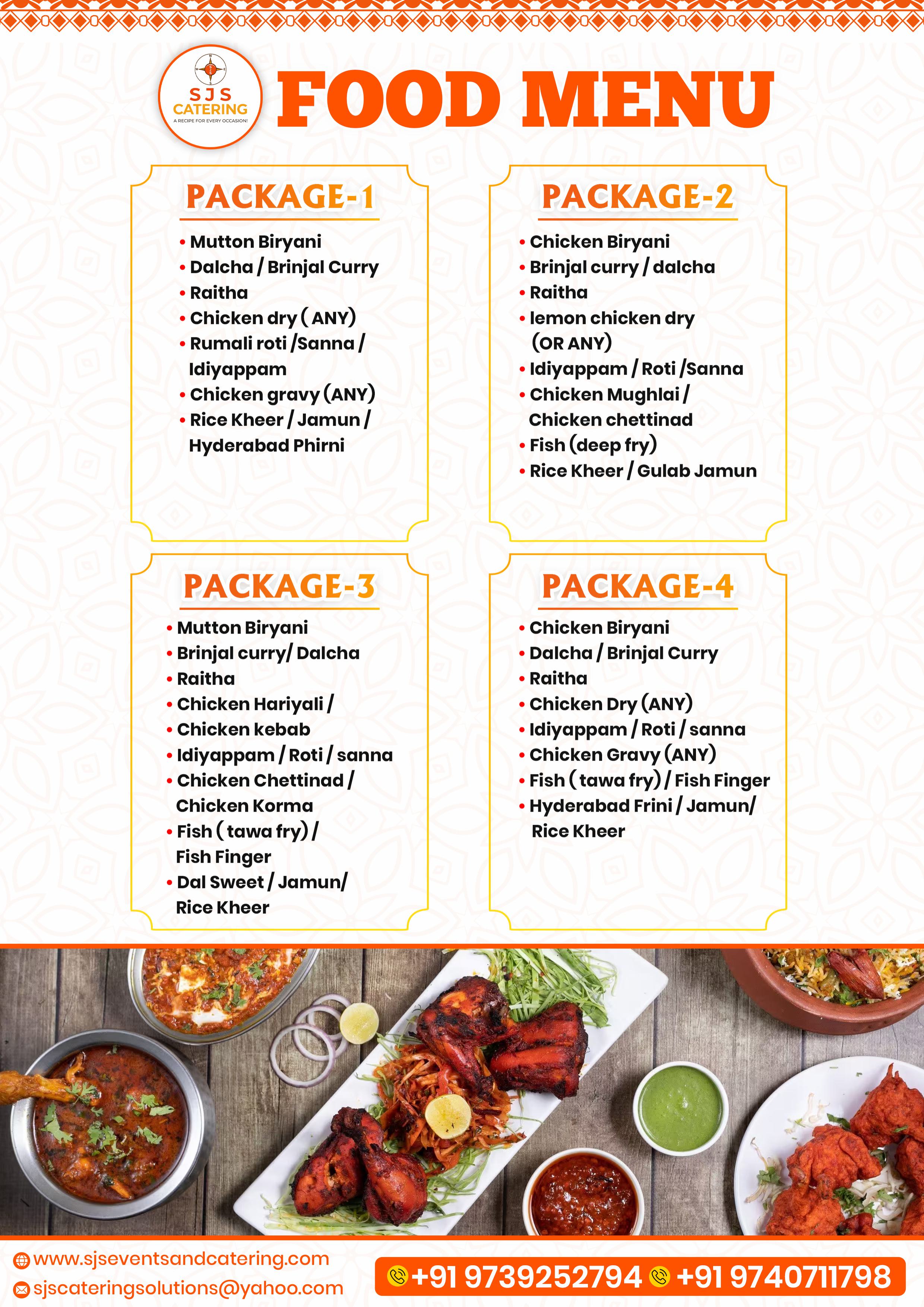 Non-Veg Catering Package Bangalore Wedding Menu